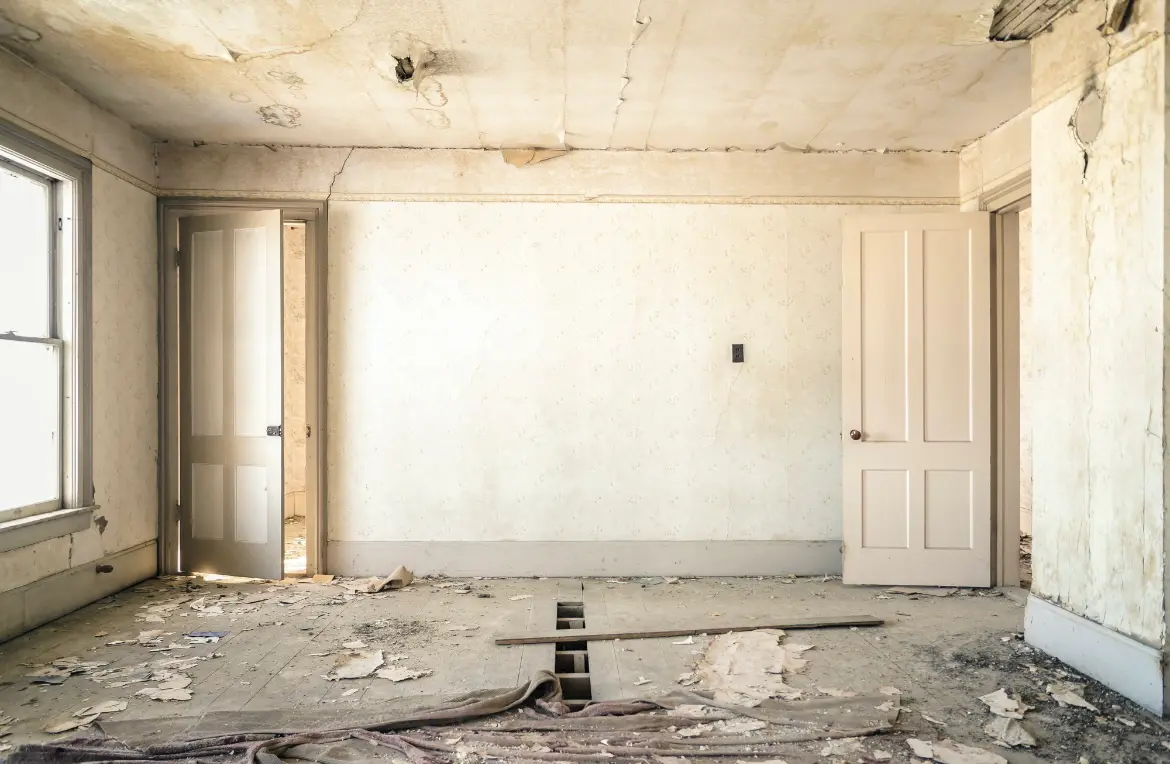 Waste disposal crew managing a cleanout project in Williston